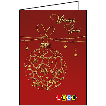 Kartki świąteczne BN1-001 dla firm z Twoim LOGO - Karnet składany BN1
