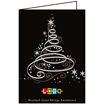 Kartki świąteczne BN1-005 dla firm z Twoim LOGO - Karnet składany BN1