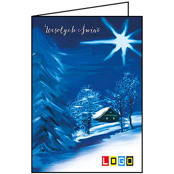 Kartki świąteczne BN1-018 dla firm z Twoim LOGO - Karnet składany BN1