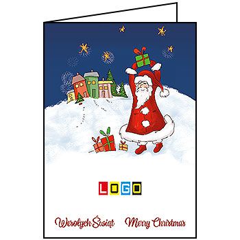 Kartki świąteczne BN1-034 dla firm z Twoim LOGO - Karnet składany BN1