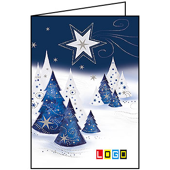 Kartki świąteczne BN1-045 dla firm z Twoim LOGO - Karnet składany BN1