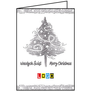 Kartki świąteczne BN1-050 dla firm z Twoim LOGO - Karnet składany BN1