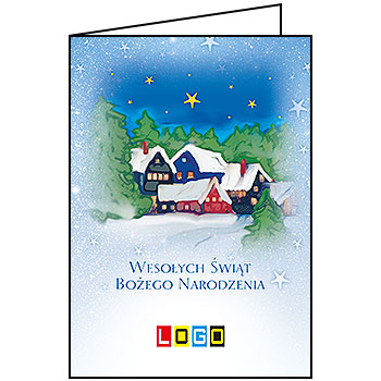 Kartki świąteczne BN1-060 dla firm z Twoim LOGO - Karnet składany BN1
