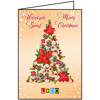 Kartki świąteczne BN1-063 dla firm z Twoim LOGO - Karnet składany BN1