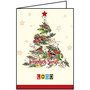 Kartki świąteczne BN1-065 dla firm z Twoim LOGO - Karnet składany BN1