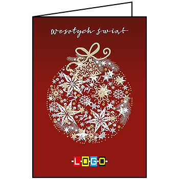 Kartki świąteczne BN1-094 dla firm z Twoim LOGO - Karnet składany BN1