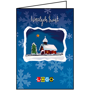 Kartki świąteczne BN1-095 dla firm z Twoim LOGO - Karnet składany BN1