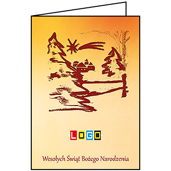 Kartki świąteczne BN1-102 dla firm z Twoim LOGO - Karnet składany BN1
