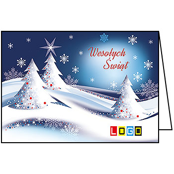 Kartki świąteczne BN1-119 dla firm z Twoim LOGO - Karnet składany BN1