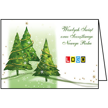 Kartki świąteczne BN1-120 dla firm z Twoim LOGO - Karnet składany BN1