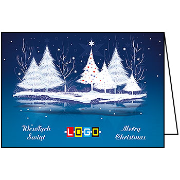 Kartki świąteczne BN1-129 dla firm z Twoim LOGO - Karnet składany BN1