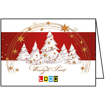 Kartki świąteczne BN1-135 dla firm z Twoim LOGO - Karnet składany BN1