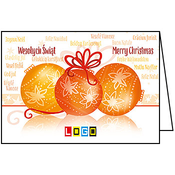 Kartki świąteczne BN1-143 dla firm z Twoim LOGO - Karnet składany BN1