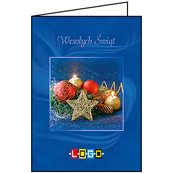 Kartki świąteczne BN1-150 dla firm z Twoim LOGO - Karnet składany BN1