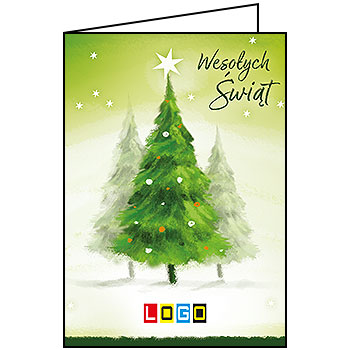 Kartki świąteczne BN1-154 dla firm z Twoim LOGO - Karnet składany BN1