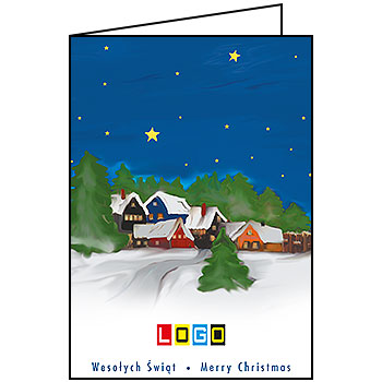 Kartki świąteczne BN1-160 dla firm z Twoim LOGO - Karnet składany BN1