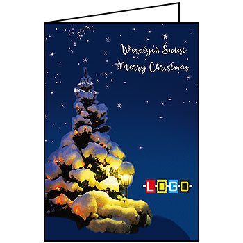 Kartki świąteczne BN1-162 dla firm z Twoim LOGO - Karnet składany BN1