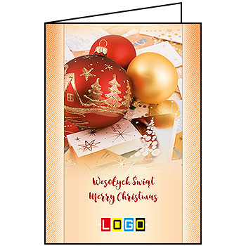 Kartki świąteczne BN1-167 dla firm z Twoim LOGO - Karnet składany BN1