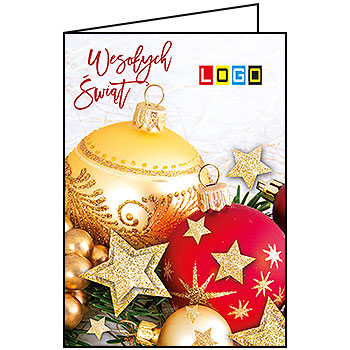 Kartki świąteczne BN1-173 dla firm z Twoim LOGO - Karnet składany BN1