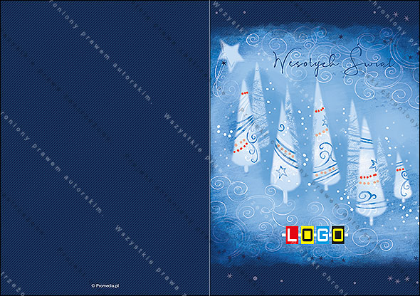 Kartki świąteczne nieskładane - BN1-177 awers