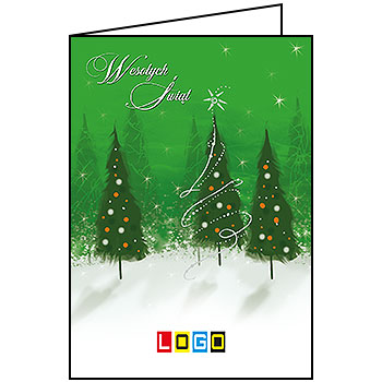 Kartki świąteczne BN1-181 dla firm z Twoim LOGO - Karnet składany BN1