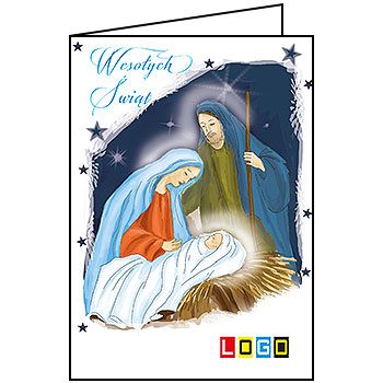 Kartki świąteczne BN1-182 dla firm z Twoim LOGO - Karnet składany BN1