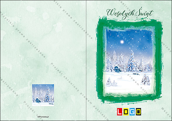 Kartki świąteczne nieskładane - BN1-192 awers