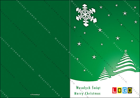 Kartki świąteczne nieskładane - BN1-195 awers