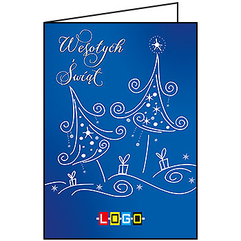 Kartki świąteczne BN1-199 dla firm z Twoim LOGO - Karnet składany BN1