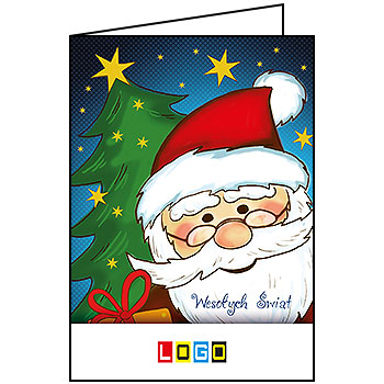Kartki świąteczne BN1-218 dla firm z Twoim LOGO - Karnet składany BN1