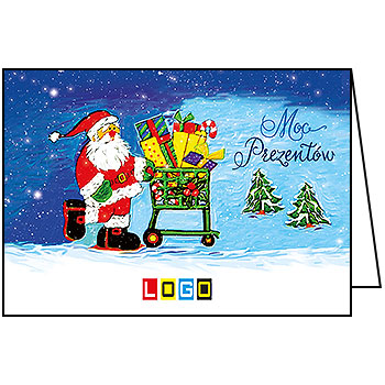 Kartki świąteczne BN1-245 dla firm z Twoim LOGO - Karnet składany BN1