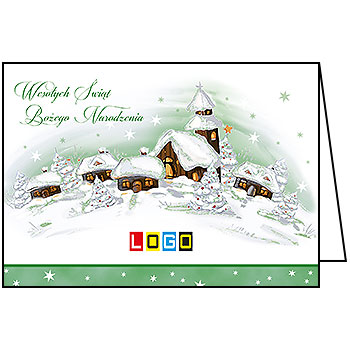 Kartki świąteczne BN1-251 dla firm z Twoim LOGO - Karnet składany BN1