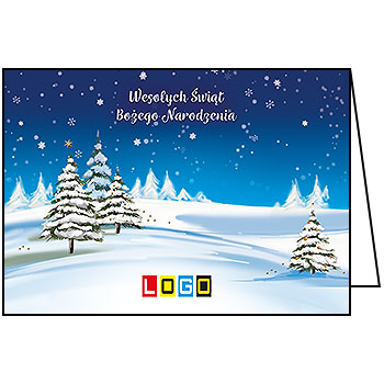 Kartki świąteczne BN1-270 dla firm z Twoim LOGO - Karnet składany BN1