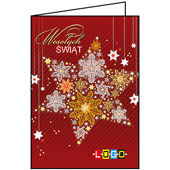 Kartki świąteczne BN1-285 dla firm z Twoim LOGO - Karnet składany BN1
