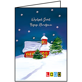 Kartki świąteczne BN1-288 dla firm z Twoim LOGO - Karnet składany BN1