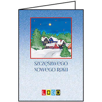 Kartki świąteczne BN1-291 dla firm z Twoim LOGO - Karnet składany BN1