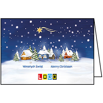 Kartki świąteczne BN1-304 dla firm z Twoim LOGO - Karnet składany BN1