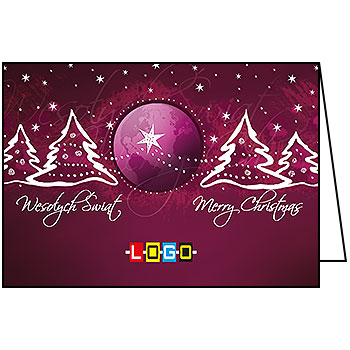 Kartki świąteczne BN1-308 dla firm z Twoim LOGO - Karnet składany BN1
