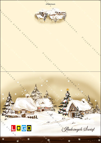 Kartki świąteczne nieskładane - BN1-317 awers