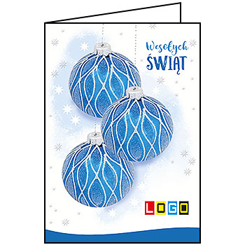Kartki świąteczne BN1-348 dla firm z Twoim LOGO - Karnet składany BN1