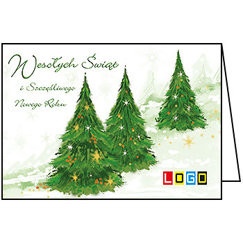 Kartki świąteczne BN1-359 dla firm z Twoim LOGO - Karnet składany BN1