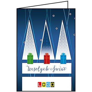 Kartki świąteczne BN1-376 dla firm z Twoim LOGO - Karnet składany BN1