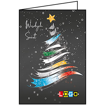 Kartki świąteczne BN1-378 dla firm z Twoim LOGO - Karnet składany BN1