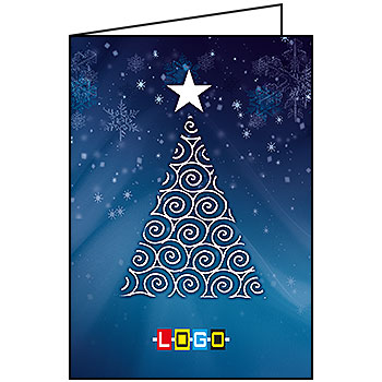 Kartki świąteczne BN1-384 dla firm z Twoim LOGO - Karnet składany BN1