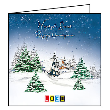 Kartki świąteczne BN2-021 dla firm z Twoim LOGO - Karnet składany BN2