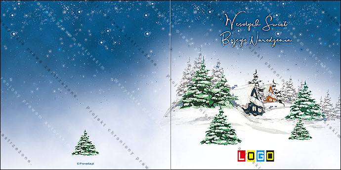 Kartki świąteczne nieskładane - BN2-021 awers
