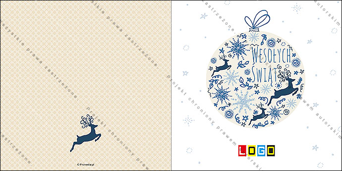Kartki świąteczne nieskładane - BN2-026 awers