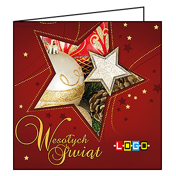 Kartki świąteczne BN2-027 dla firm z Twoim LOGO - Karnet składany BN2