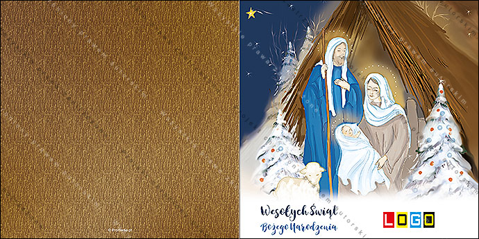 Kartki świąteczne nieskładane - BN2-057 awers