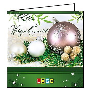 Kartki świąteczne BN2-062 dla firm z Twoim LOGO - Karnet składany BN2
